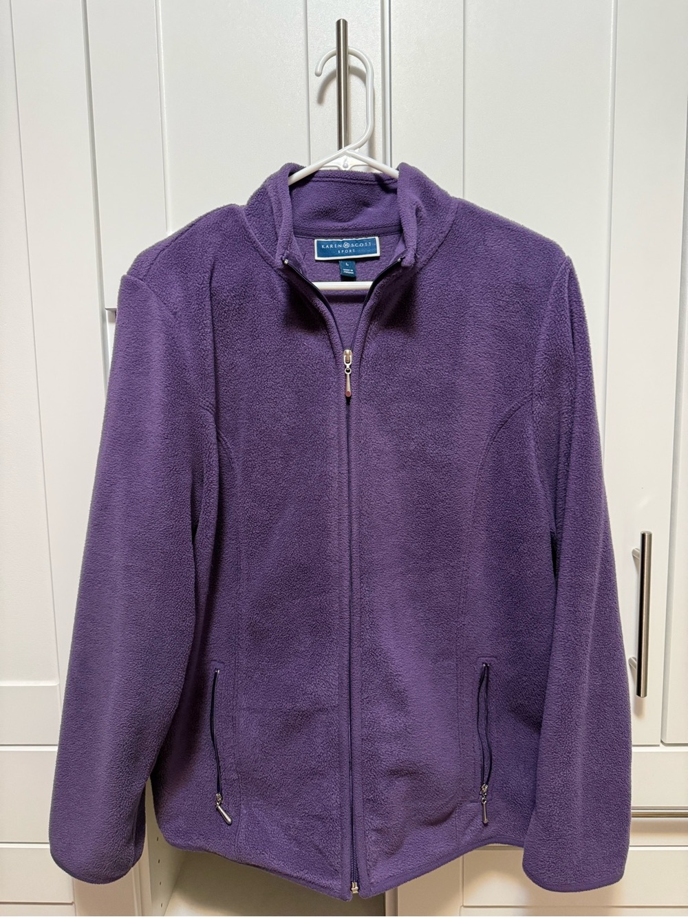 Kendra Scott Purple Full-Zip Teddy Jacket